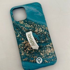 iPhone 11 Pro Loopy Case Blue Marble Print